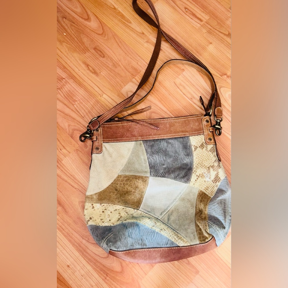 FOSSIL BOHO VERY NICE SUEDE SNAKESKIN PATTERN